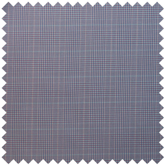 Prince of Wales Check Twill Soyada in Sky and Pink