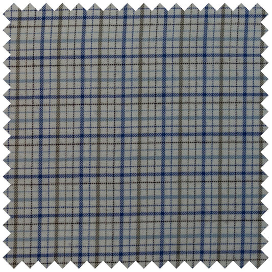 Rural Check Cotton and Cashmere in Blue