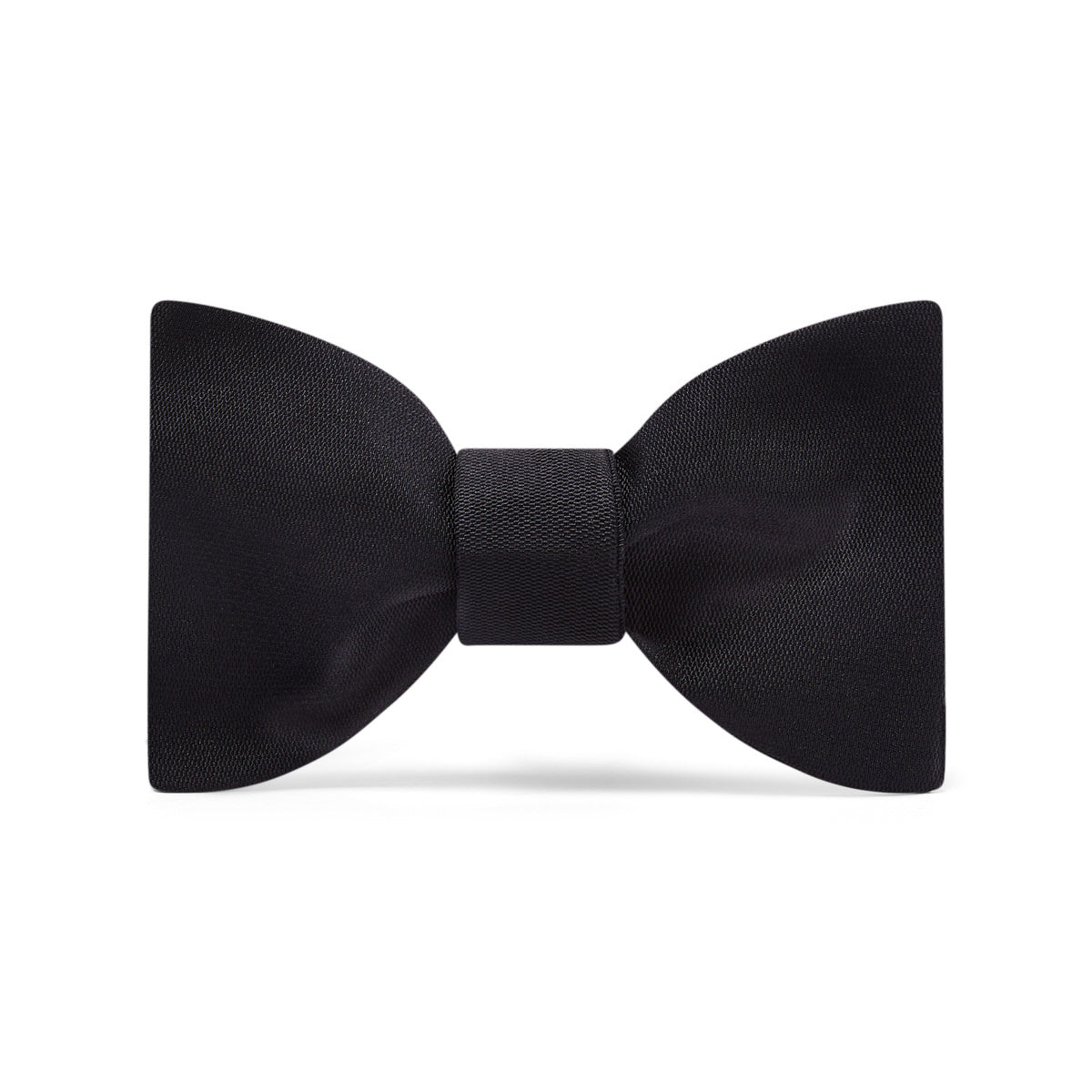 Barathea 2.5 inch Thistle Single End Bow Tie in Black Budd London