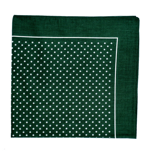 Cotton Polka Dot Handkerchief in Green