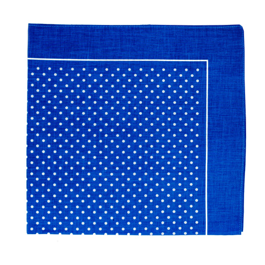 Cotton Polka Dot Handkerchief in Light Blue