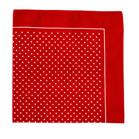 Cotton Polka Dot Handkerchief in Red