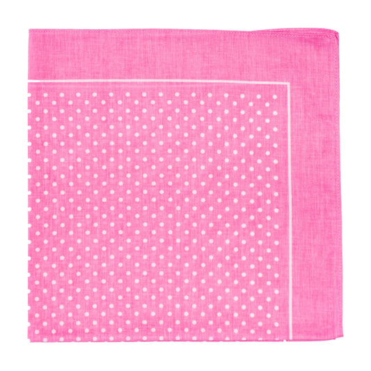 Cotton Polka Dot Handkerchief in Rose