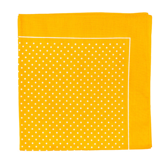 Cotton Polka Dot Handkerchief in Yellow