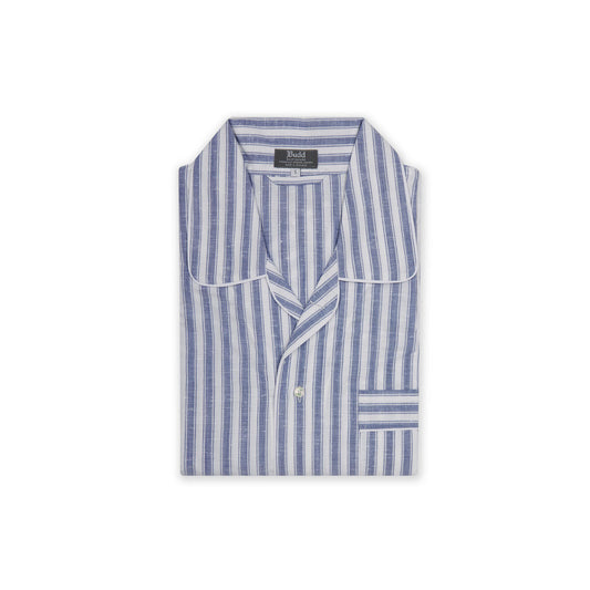 Chambray Nightshirt in Blue and White Stripe
