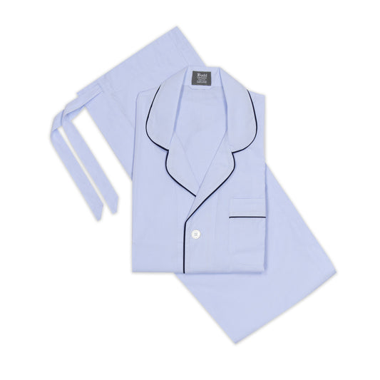 Giza 87 Egyptian Cotton Tailored Fit Pyjamas in Sky Blue