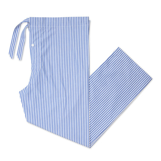 Exclusive Budd Stripe Pyjama Bottoms in Edwardian Blue