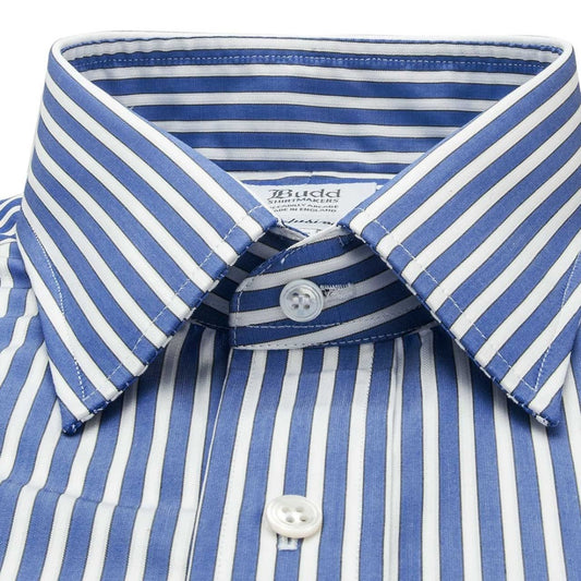 Exclusive Budd Stripe in Edwardian Blue collar