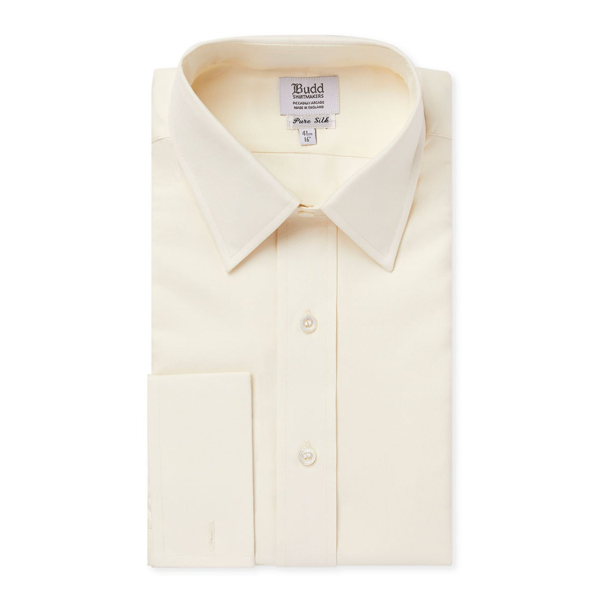 womens cotton shirt dress Cream Silk Dress Shirt – Budd Shirtmakers Ltd