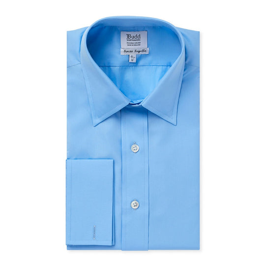 Exclusive End on End Sea Island Cotton Shirt in Sky