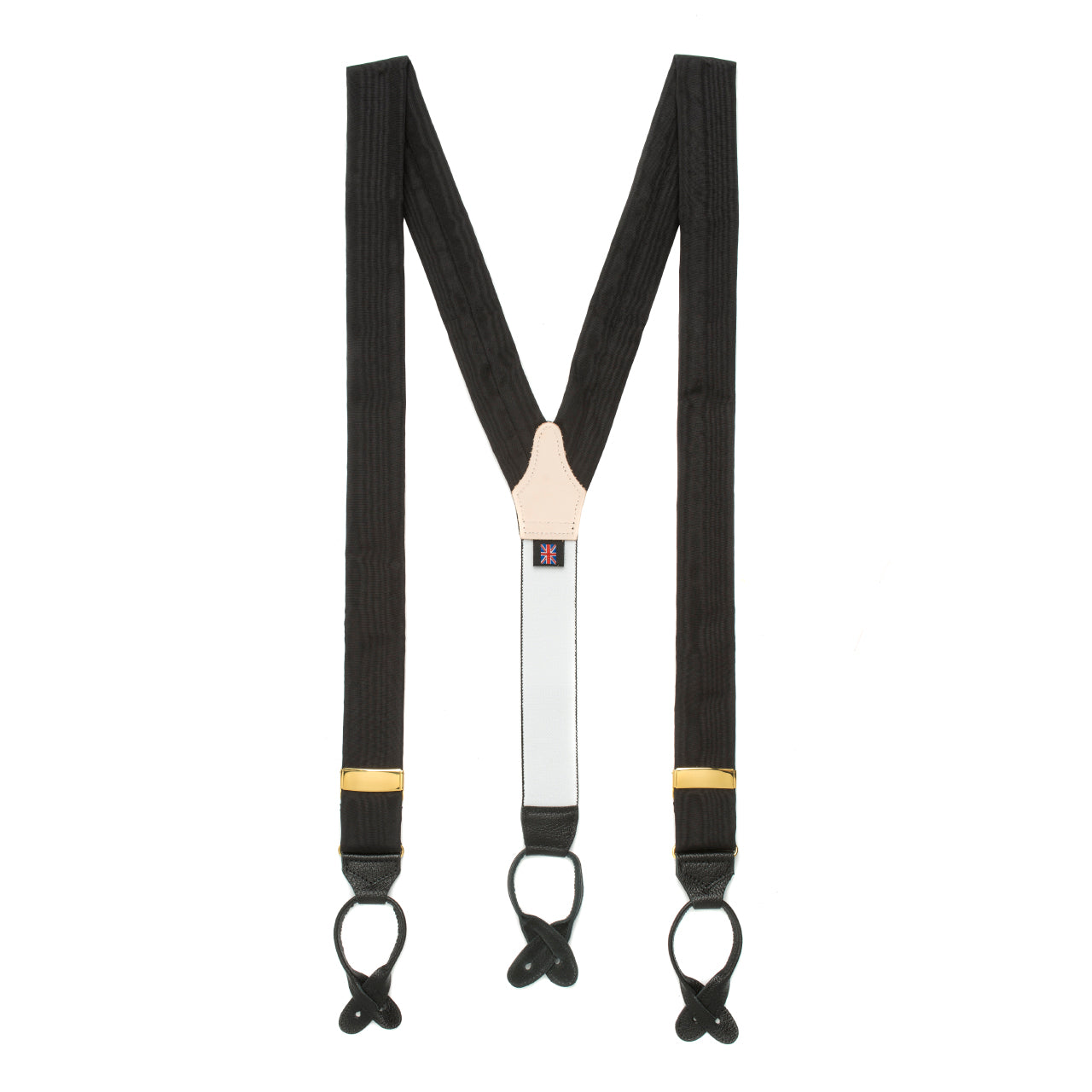 Black Moire Silk Braces