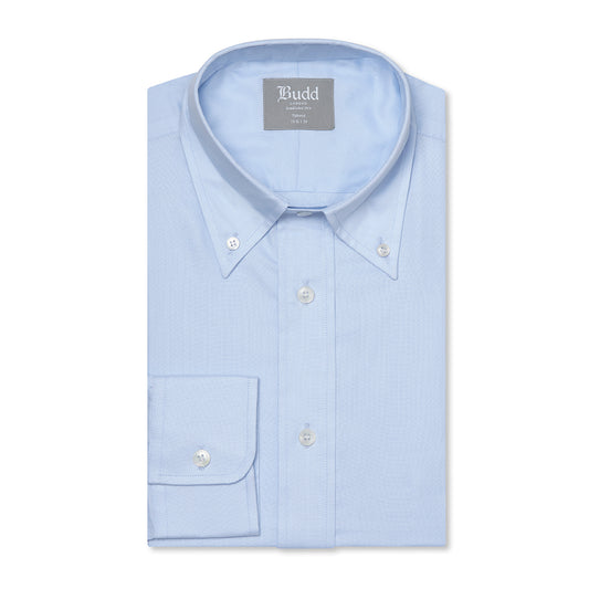 Tailored Fit Button Down Oxford Shirt in Sky Blue