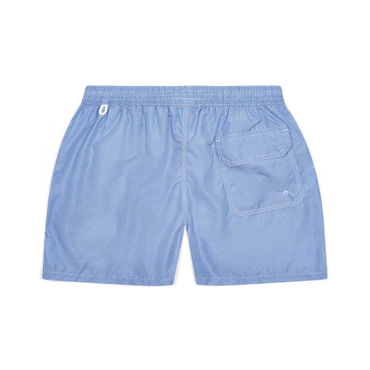 Swim Shorts in Sky Blue Honeycomb Print