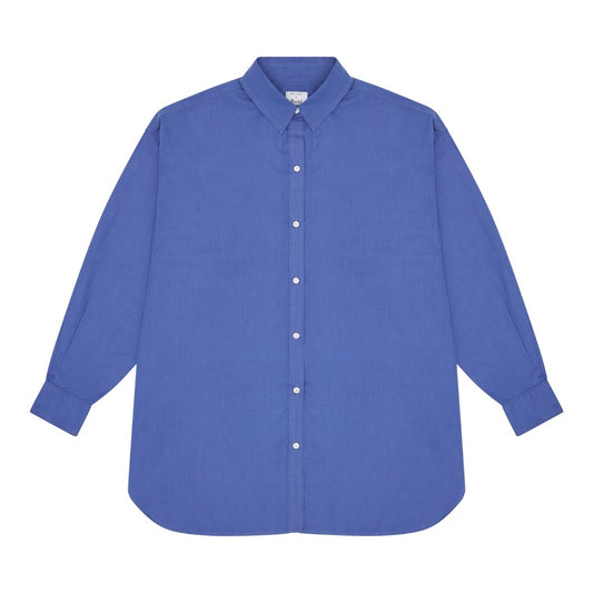 Luxor End on End Cotton Shirt in Blue