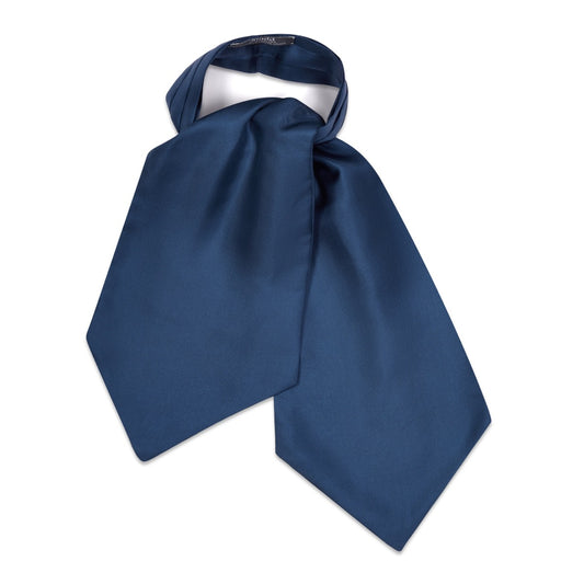 Plain Silk Cravat in Blue
