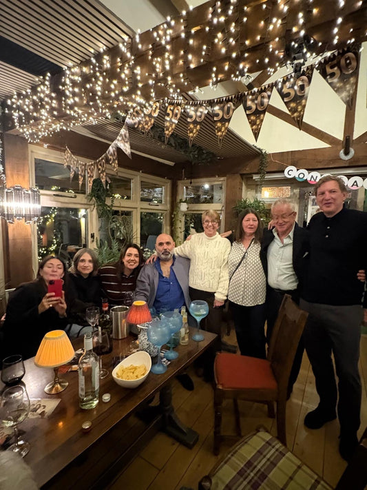 Retirement Party, photo of a team party in a decorated room