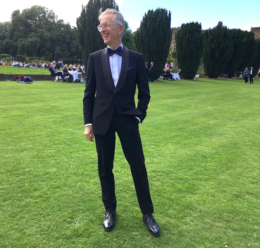 Grey Fox on Black Tie