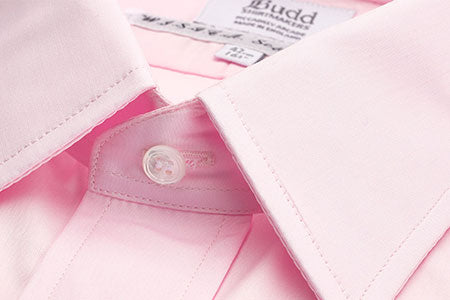 pink sea island cotton shirt detail