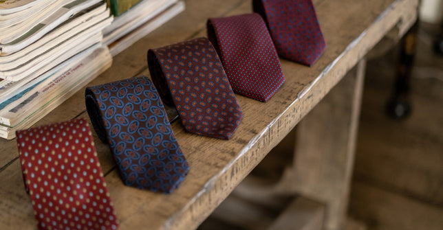 Silk printed madder ties