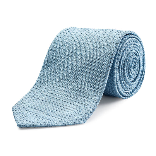 Plain Silk Grenadine Tie in Sky Blue
