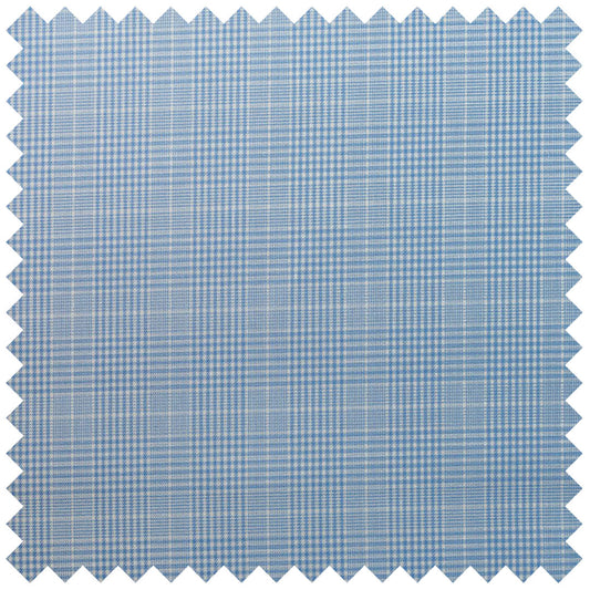 Prince of Wales Check Twill Soyada in Blue