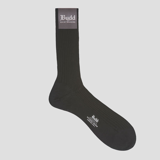 Plain Cotton Short Socks in Black