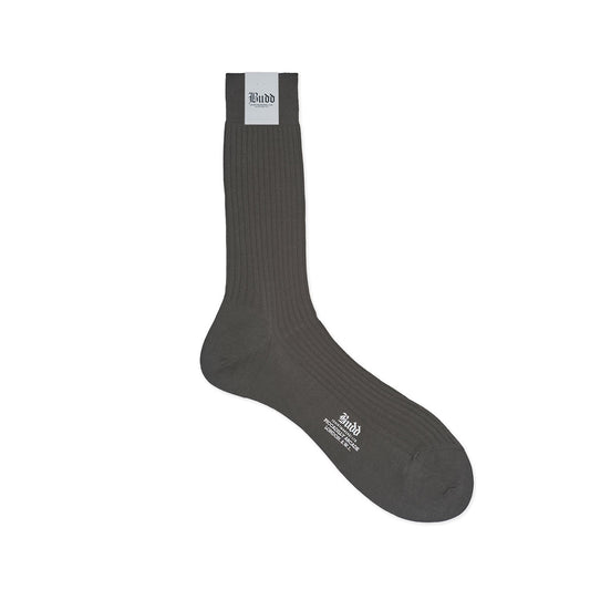 Plain Cotton Short Socks in Charcoal Grey