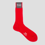Plain Cotton Short Socks in Scarlet