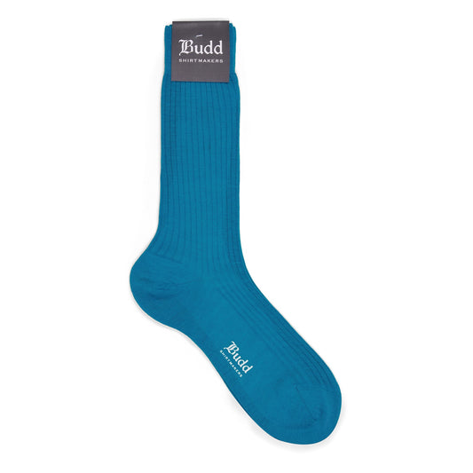 Wool Short Socks in Blue