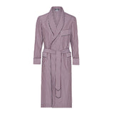 Exclusive Budd Stripe Dressing Gown in Burgundy