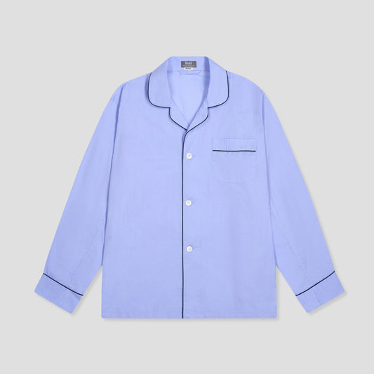 Plain Batiste Pyjamas in Sky and Navy