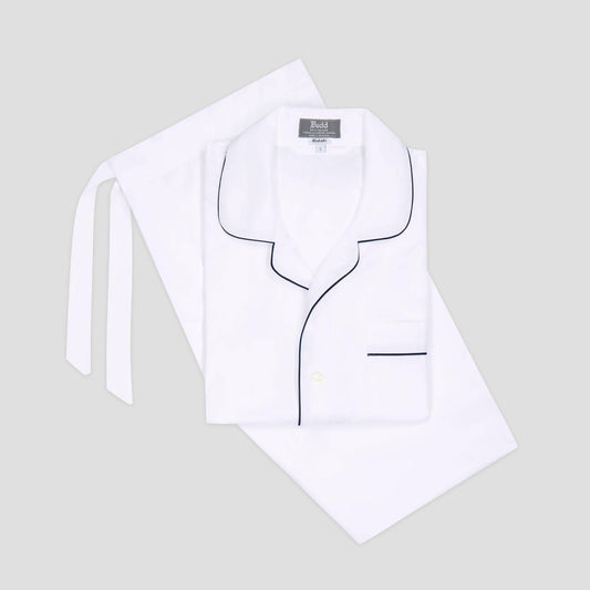 Plain Batiste Pyjamas in White