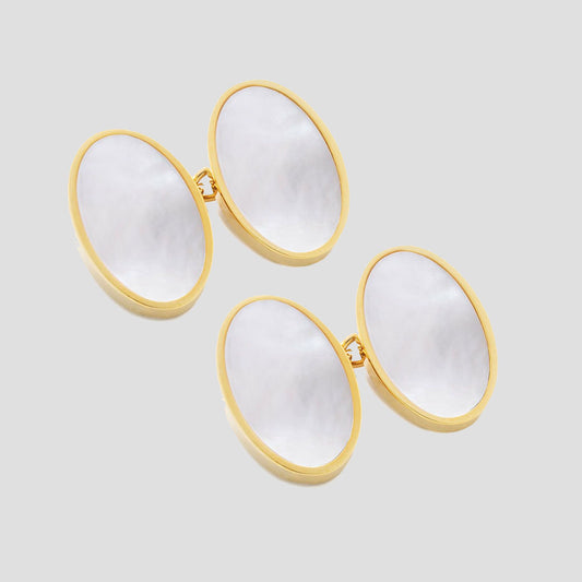 Mother of Pearl and Gilt Cufflinks