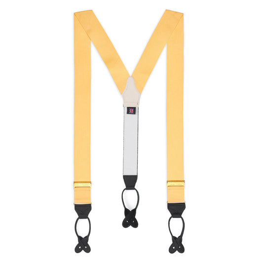 Plain Barathea Braces with Button in Champagne