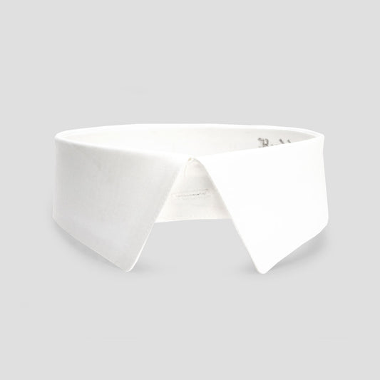 Plain Cotton Stiff Cornhill Day Collar in White