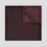 Polka Dot 27inch Silk Square in Wine