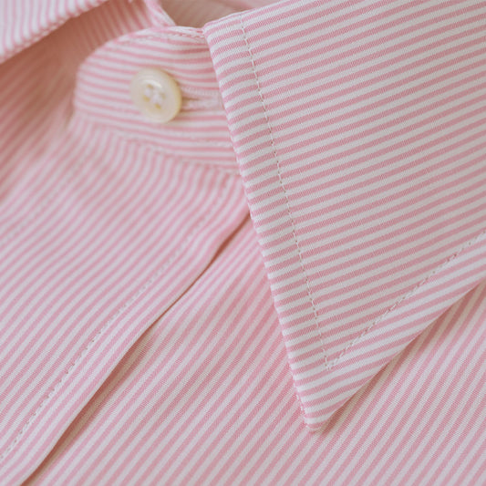 Poplin Neat Stripe Shirt in Pink