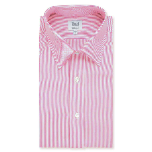 Poplin Neat Stripe Shirt in Pink