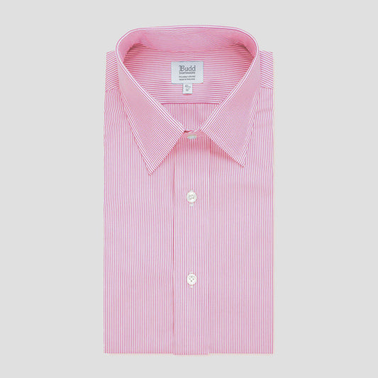 Poplin Neat Stripe Classic Fit Shirt in Pink