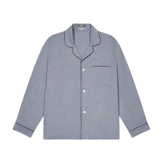 Cotton and Cashmere Classic Pyjamas in Denim and Navy