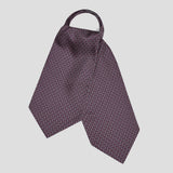 Navy silk foulard cravat featuring an elegant looping rope print in a versatile nautical and equestrian-inspired design.