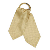 Looping Foulard Silk Cravat in Yellow