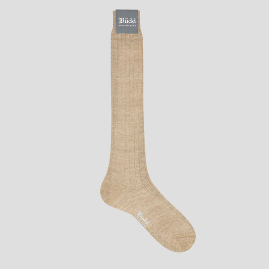Linen Long Socks in Sand