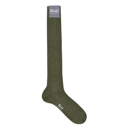 Cashmere Long Socks in Sage Green