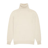 Cashmere Roll Neck Jumper in Undyed White