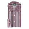 Exclusive Budd Stripe Tailored Fit Shirt in Burgundy