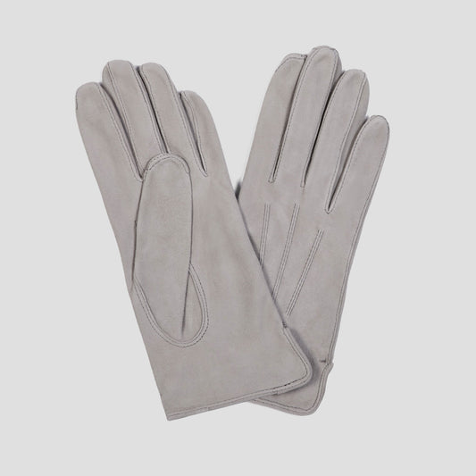 Leather Unlined Dress Gloves in Grey