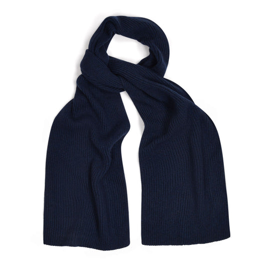 Cashmere Ribbed Scarf in Blackberry