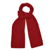 Scottish Cashmere 3 Ply Ribbed Scarf in Ruby Red
