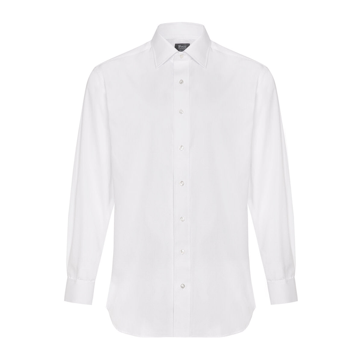Slim Fit Poplin Button Cuff Shirt in White